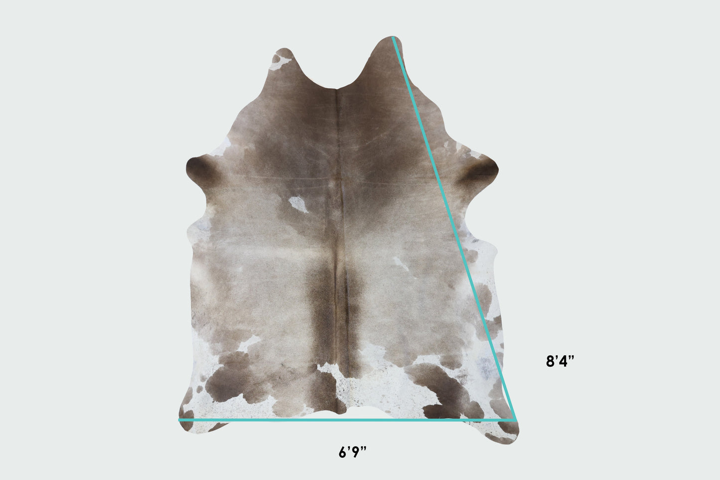 Natural Brazilian Cowhide Pattern 1162 (Grey Brown Brindle)