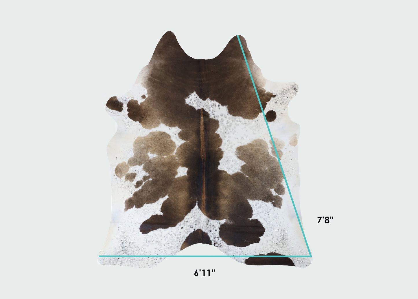 Natural Brazilian Cowhide Pattern 1164 (Grey Brown Brindle)