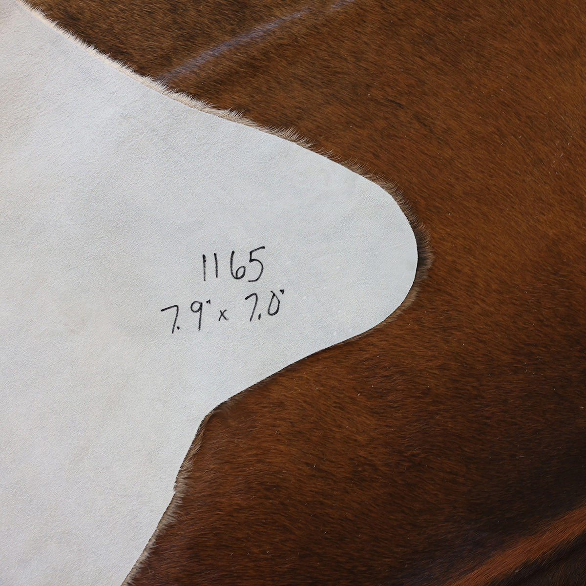 Natural Brazilian Cowhide Pattern 1165 (Dark Brown Brindle)