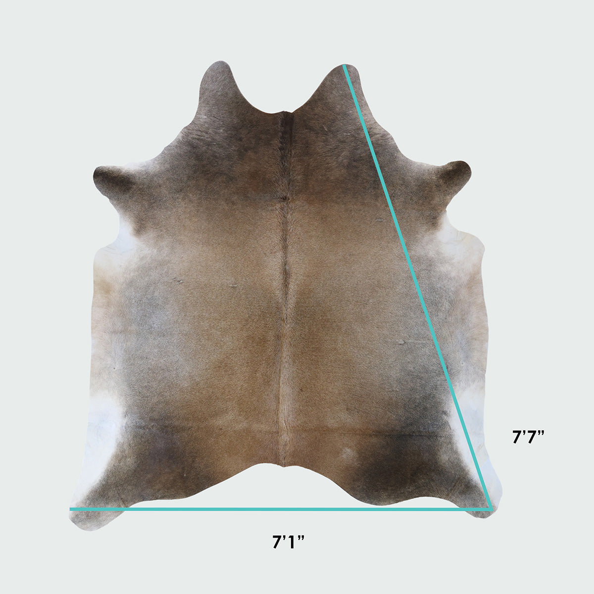 Natural Brazilian Cowhide Pattern 1166 (Grey Brown Brindle)