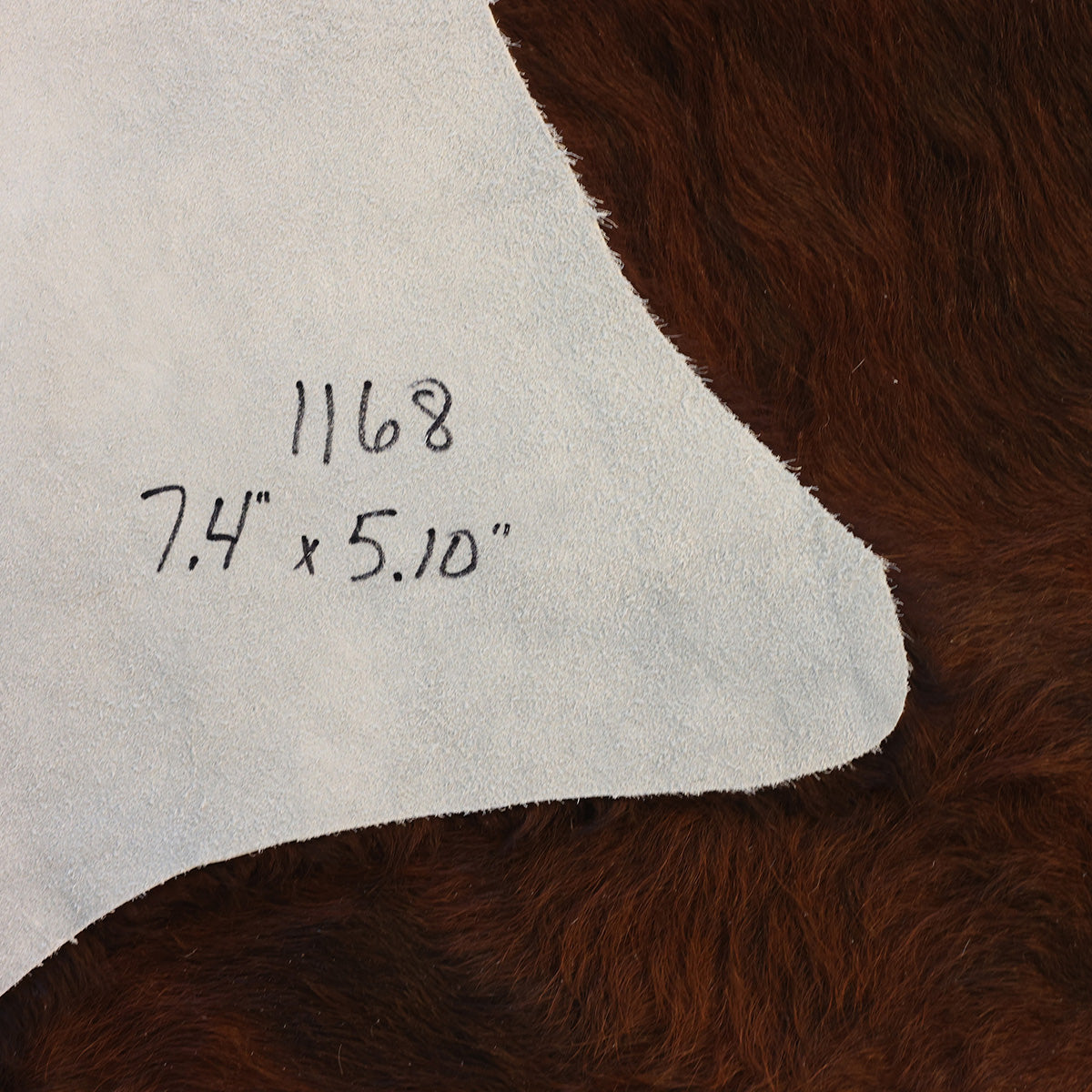 Natural Brazilian Cowhide Pattern 1168 (Dark Brown Brindle)