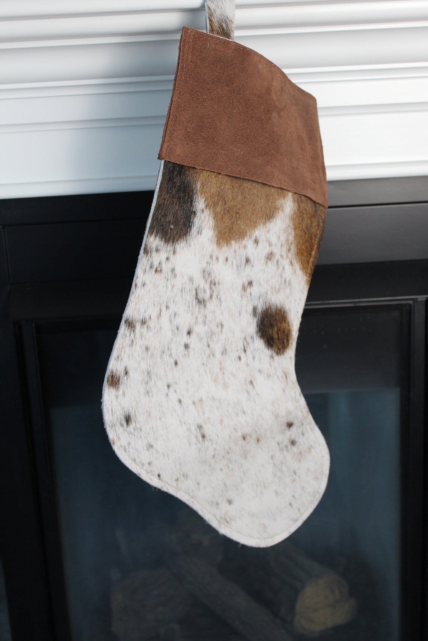 Christmas Stocking Hide on Hair all Leather 100% Authentic