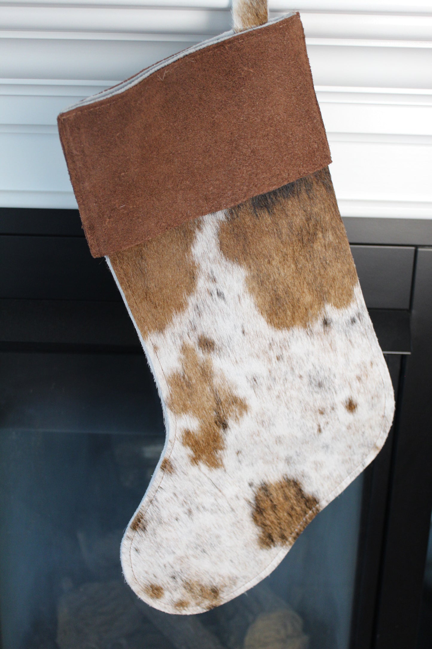 Christmas Stocking Hide on Hair all Leather 100% Authentic