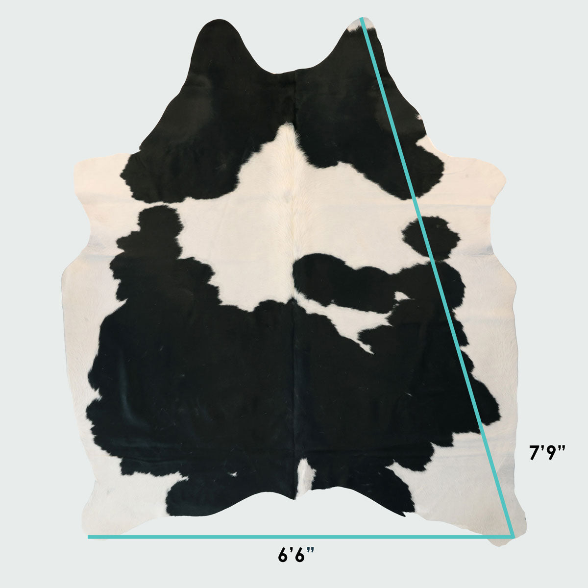 1102 Natural Brazilian Cowhide Pattern 1102 (Black and White)