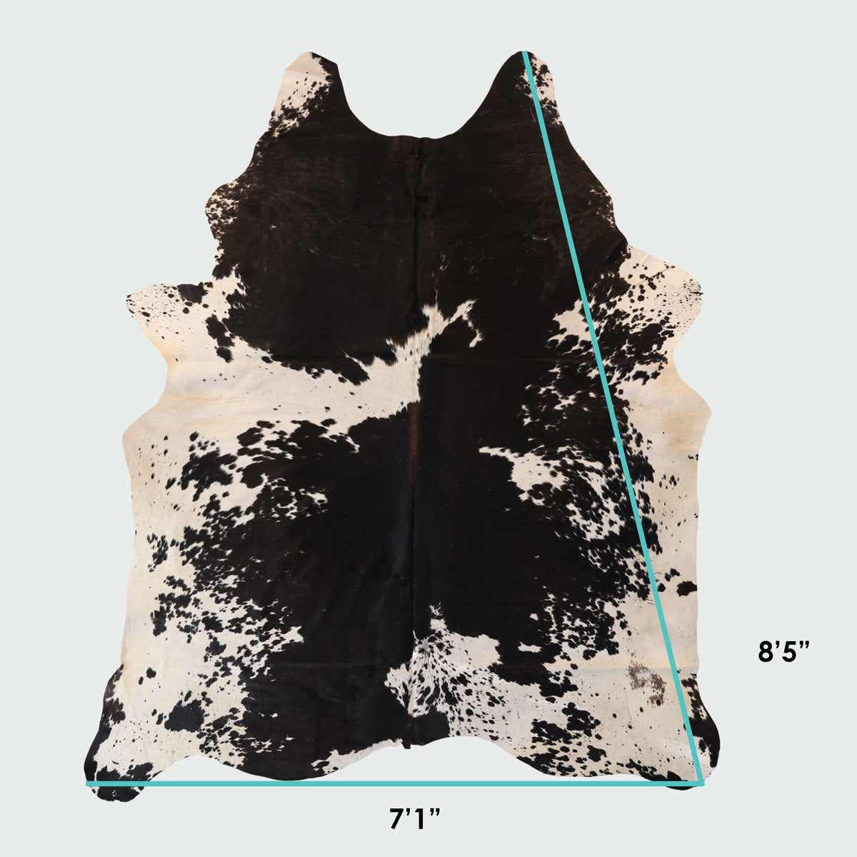 Natural Brazilian Cowhide Pattern 1103 (Black and White)