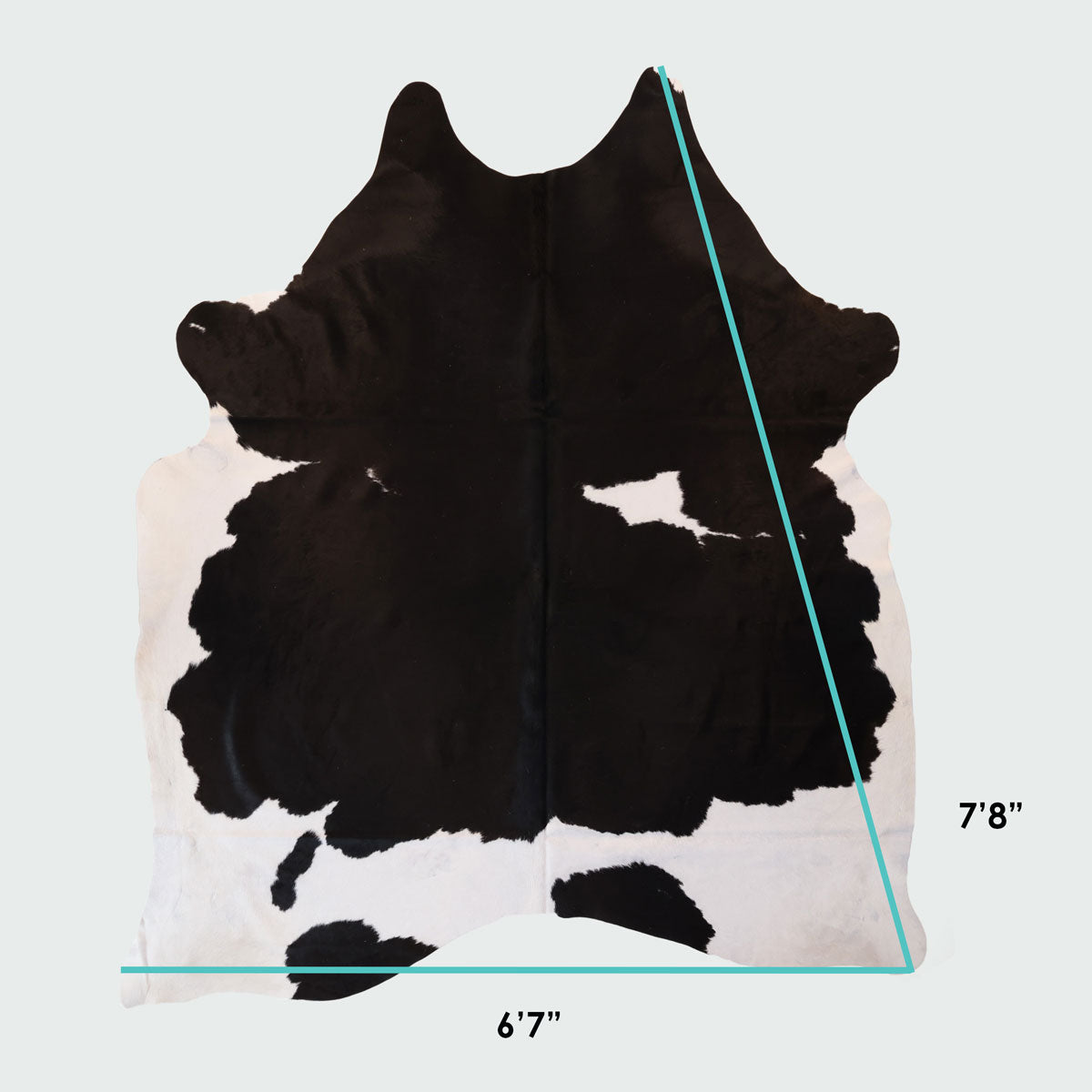 Natural Brazilian Cowhide Pattern 1104 (Black and White)