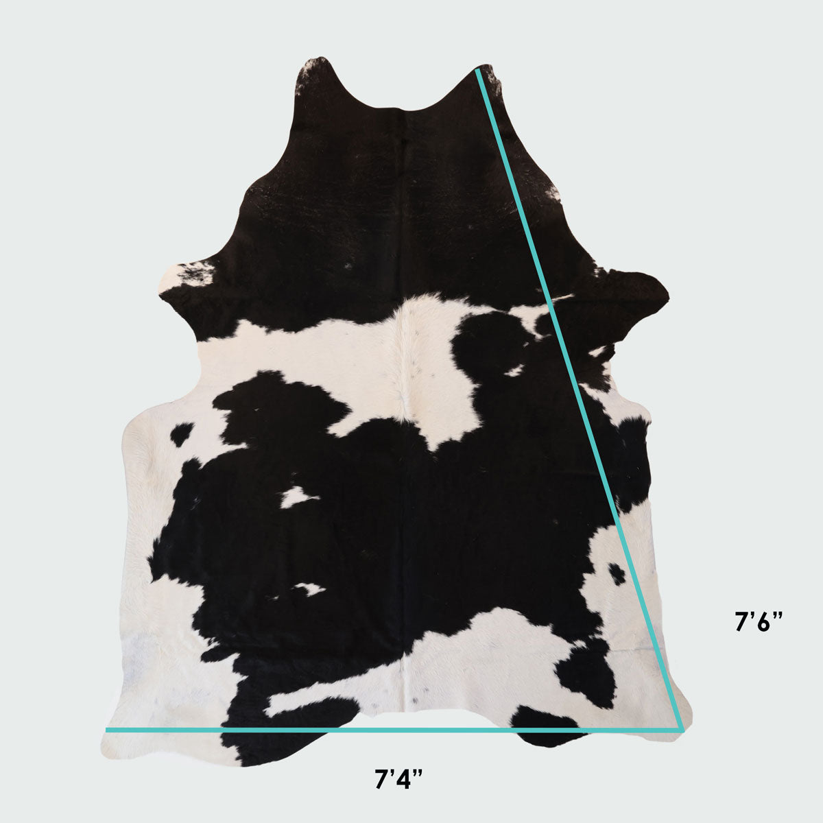 Natural Brazilian Cowhide Pattern 1109 (Black and White)