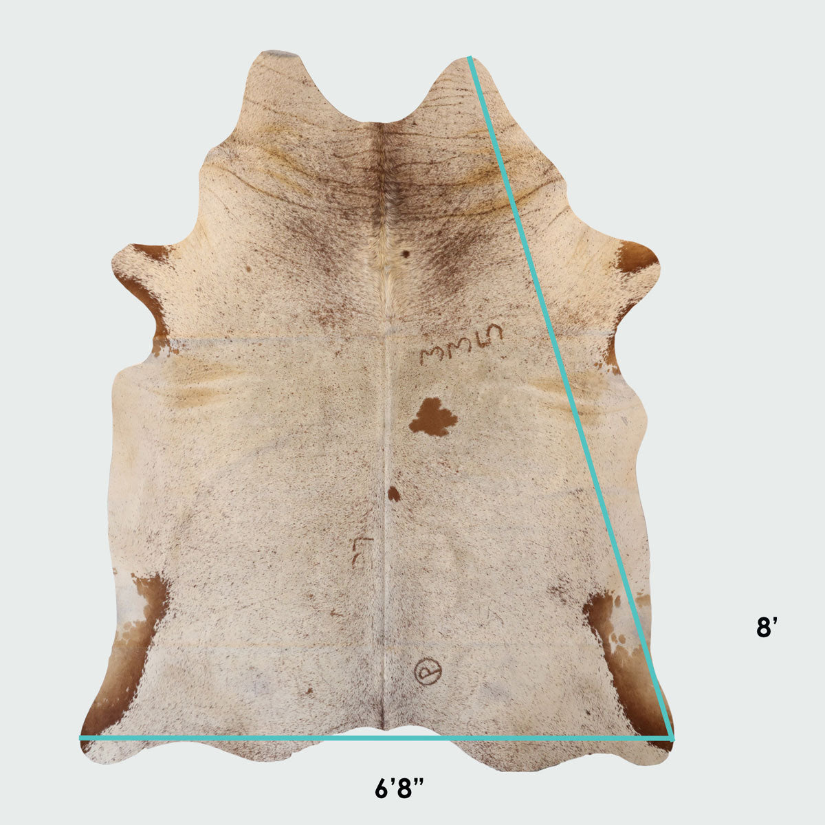 Natural Brazilian Cowhide Pattern 1113 (Golden Brown)