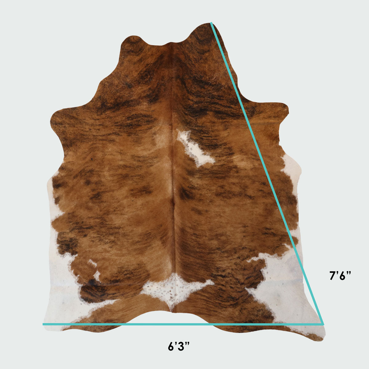 Natural Brazilian Cowhide Pattern 1114 (Golden Brown)