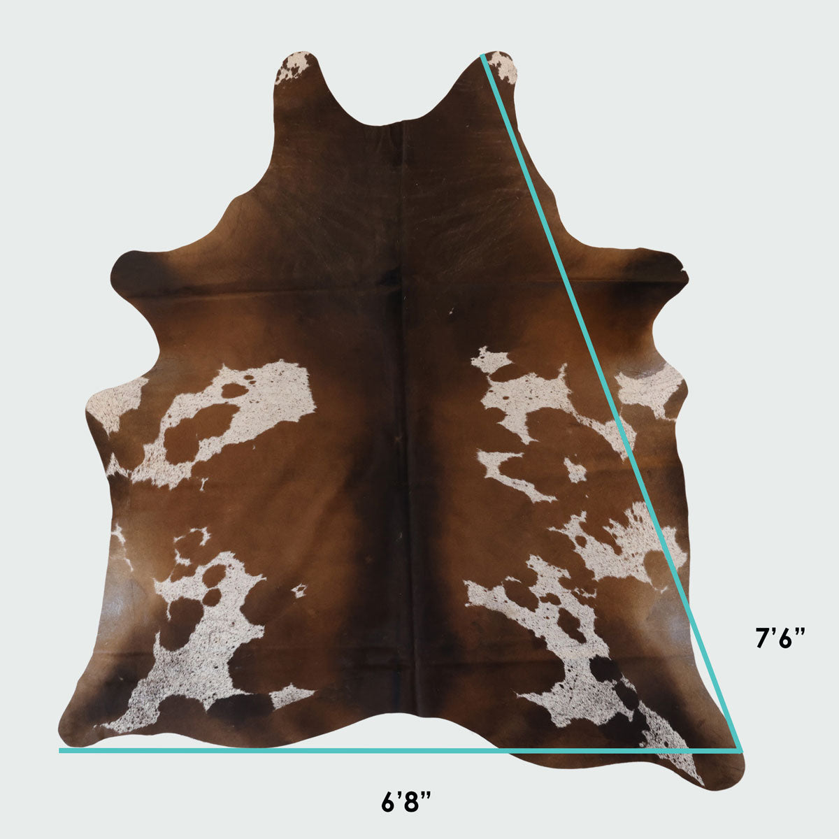 Natural Brazilian Cowhide Pattern 1115 (Golden Brown)