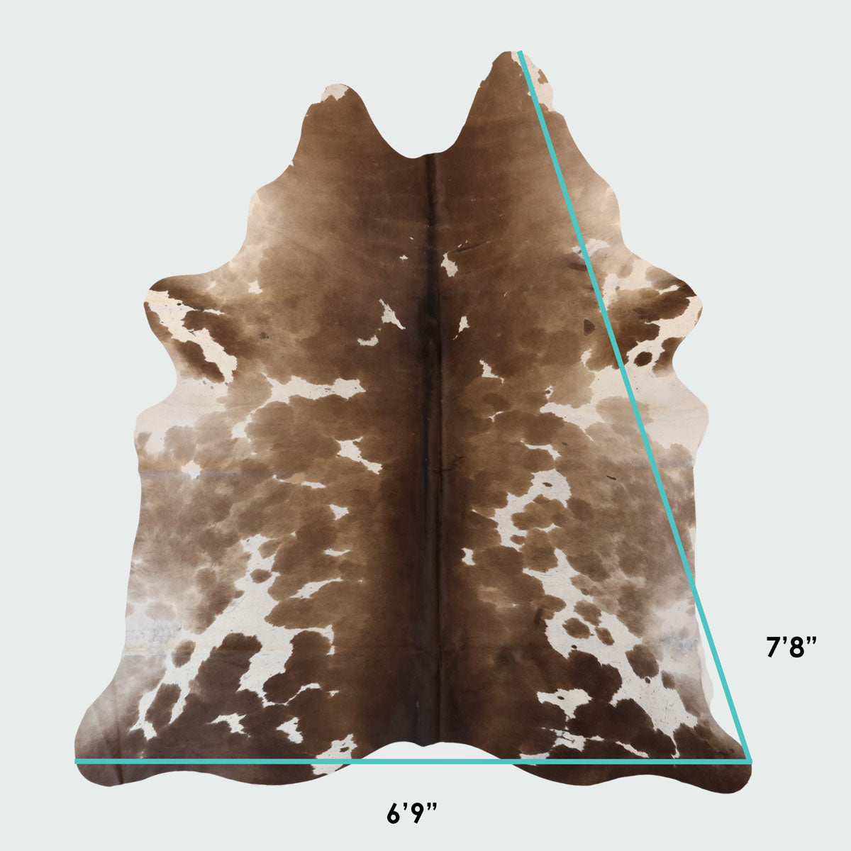 Natural Brazilian Cowhide Pattern 1117 (Golden Brown)