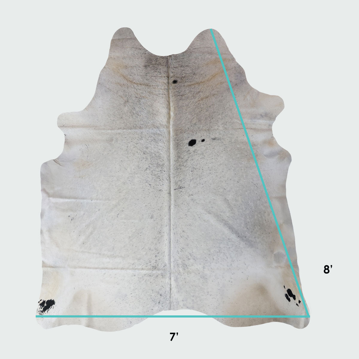 Natural Brazilian Cowhide Pattern 1127 (Grey)