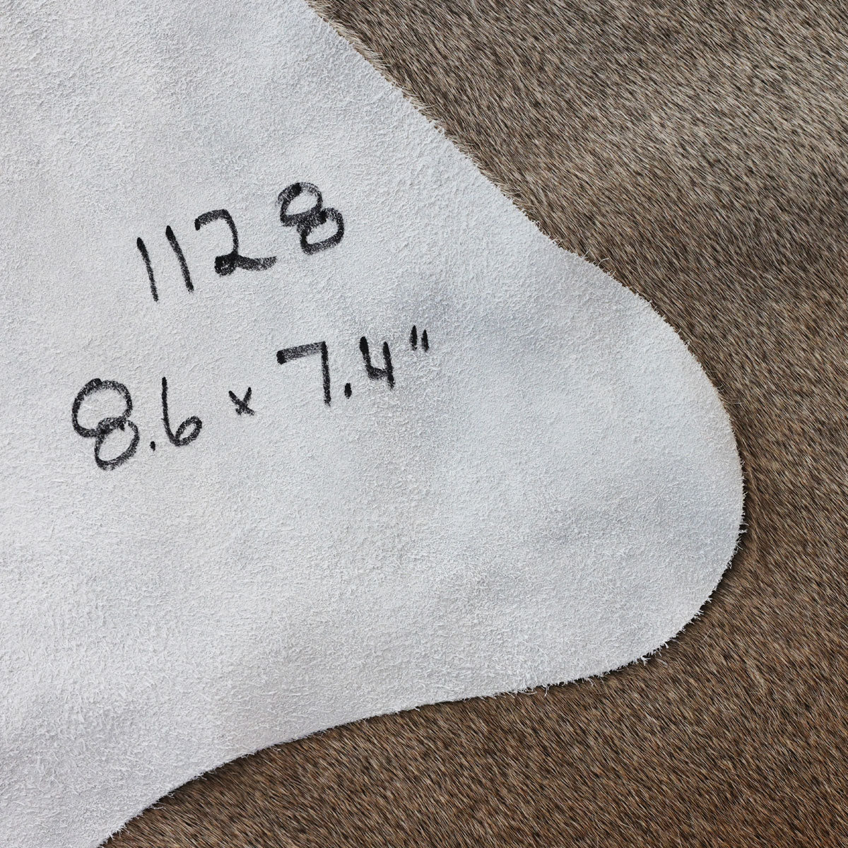 Natural Brazilian Cowhide Pattern 1128 (Grey Brown Brindle)