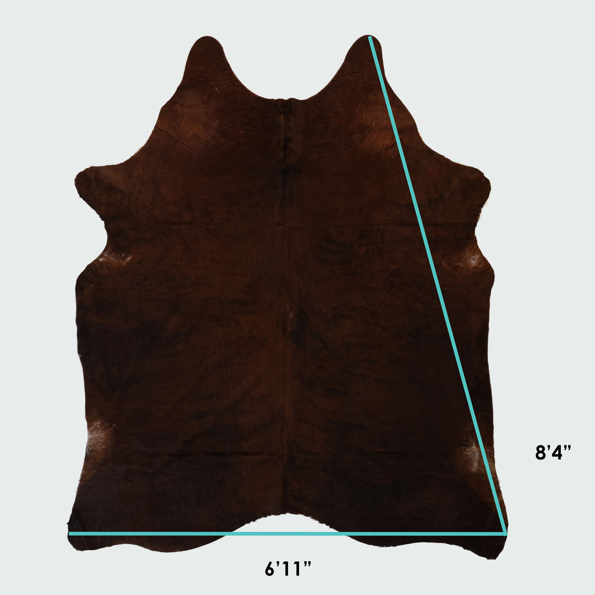 Natural Brazilian Cowhide Pattern 1137 (Dark Brown)