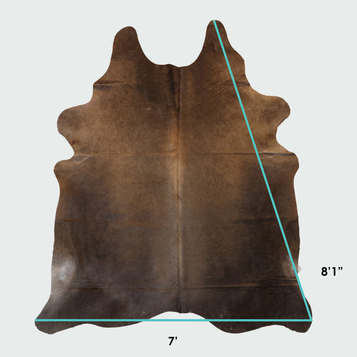 Natural Brazilian Cowhide Pattern 1138 (Dark Brown)