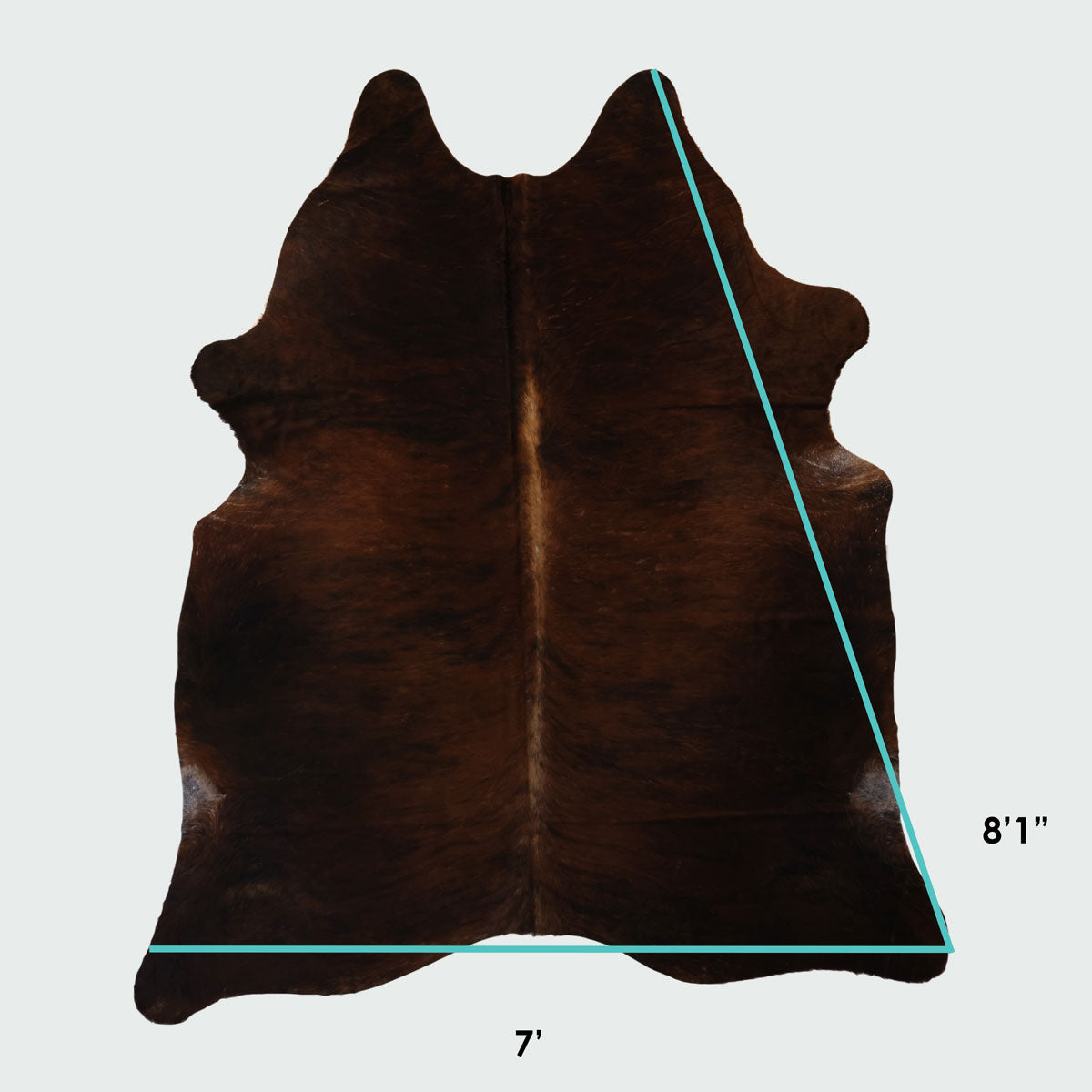 Natural Brazilian Cowhide Pattern 1139 (Dark Brown)