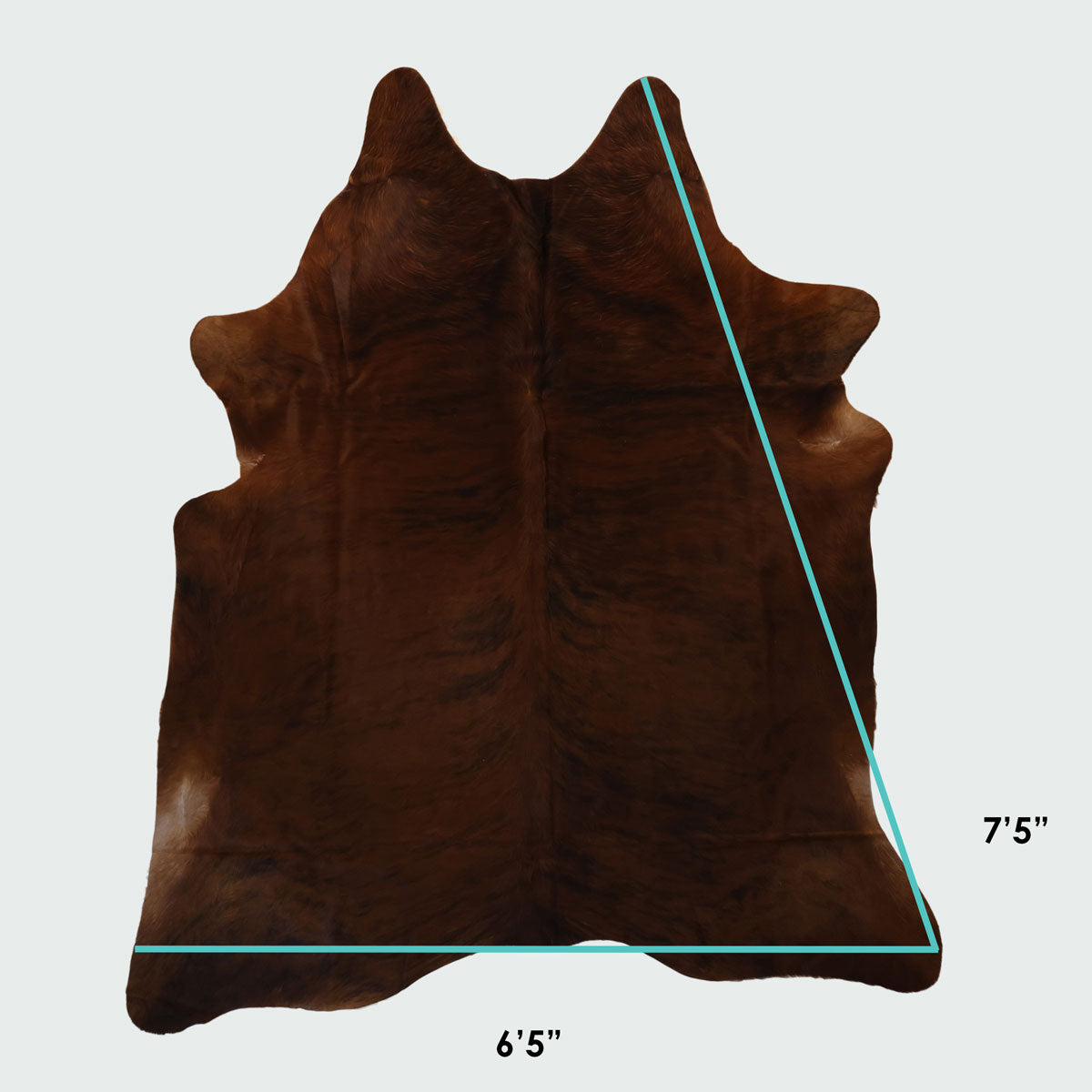 Natural Brazilian Cowhide Pattern 1140 (Dark Brown)