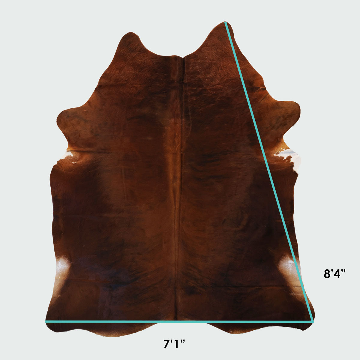 Natural Brazilian Cowhide Pattern 1141 (Dark Brown)