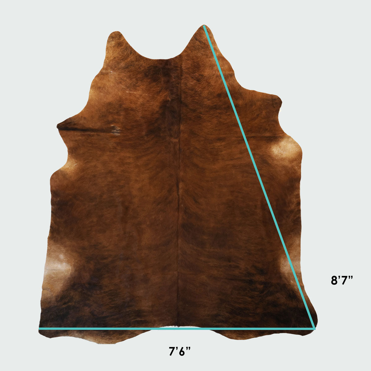 Natural Brazilian Cowhide Pattern 1142 (Dark Brown)