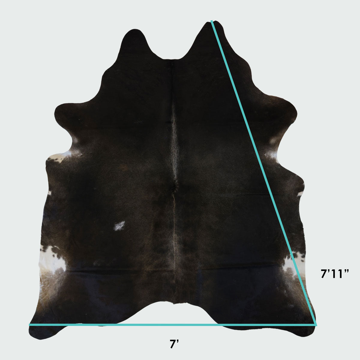 Natural Brazilian Cowhide Pattern 1158 (Grey Brown Brindle)