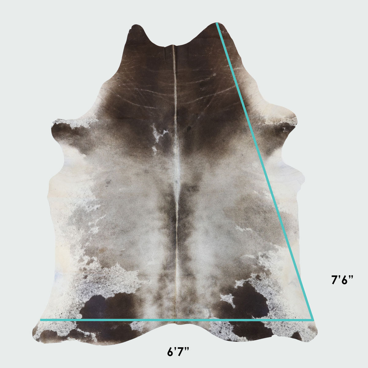 Natural Brazilian Cowhide Pattern 1160 (Grey Brown Brindle)