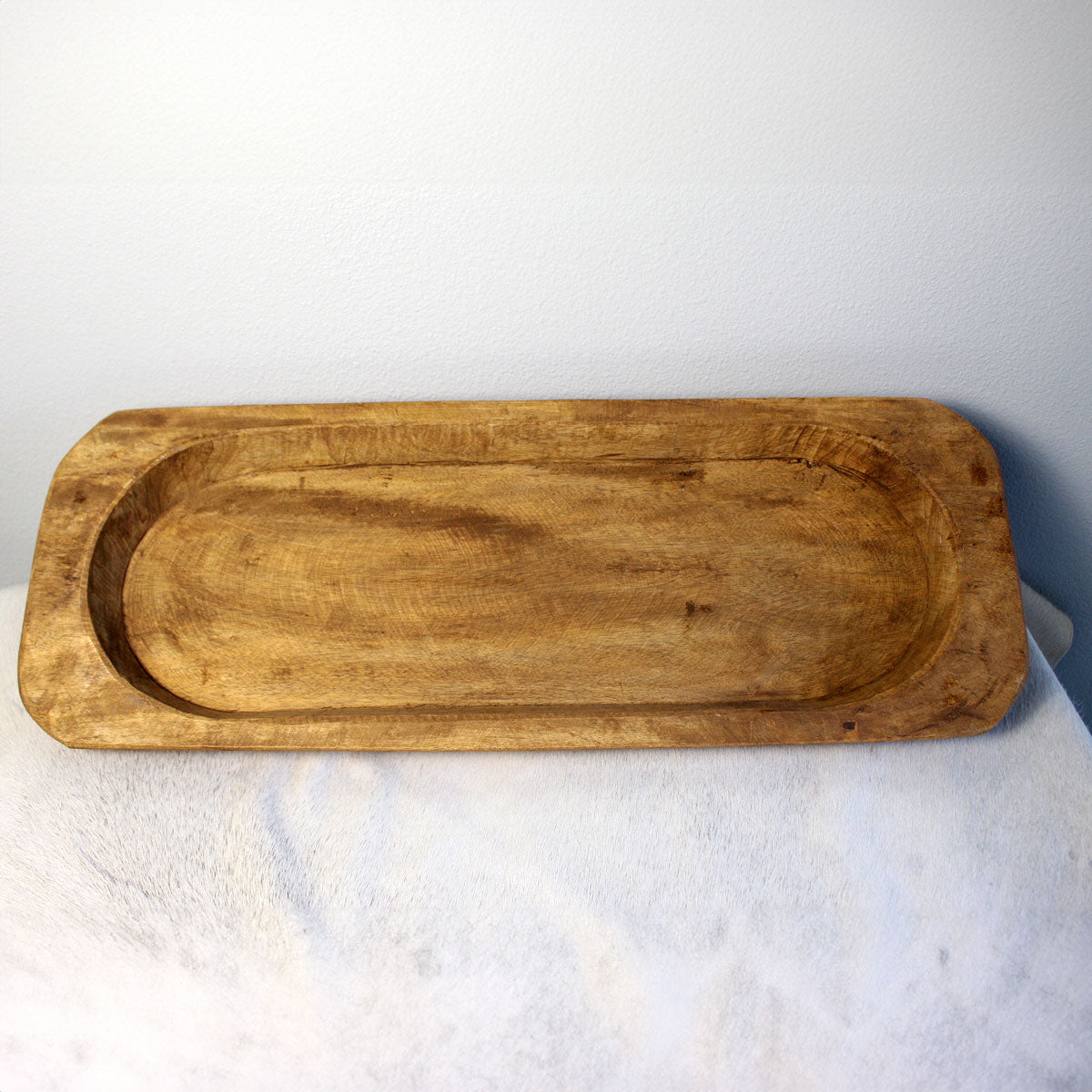Premium XL Oval Wood Dough Bowl Platter
