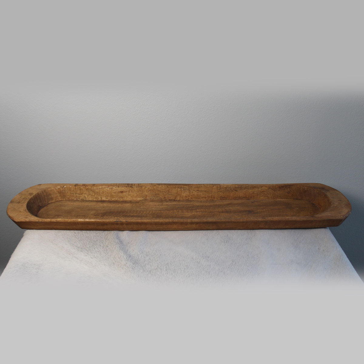 XL Narrow Oval Wood Dough Baguette Bowl