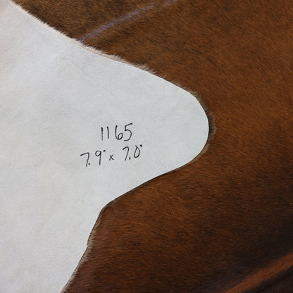Natural Brazilian Cowhide Pattern 1165 (Dark Brown Brindle)