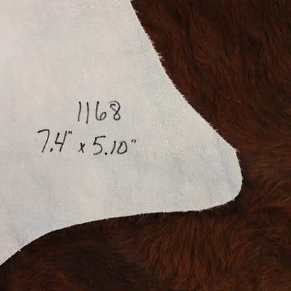 Natural Brazilian Cowhide Pattern 1168 (Dark Brown Brindle)
