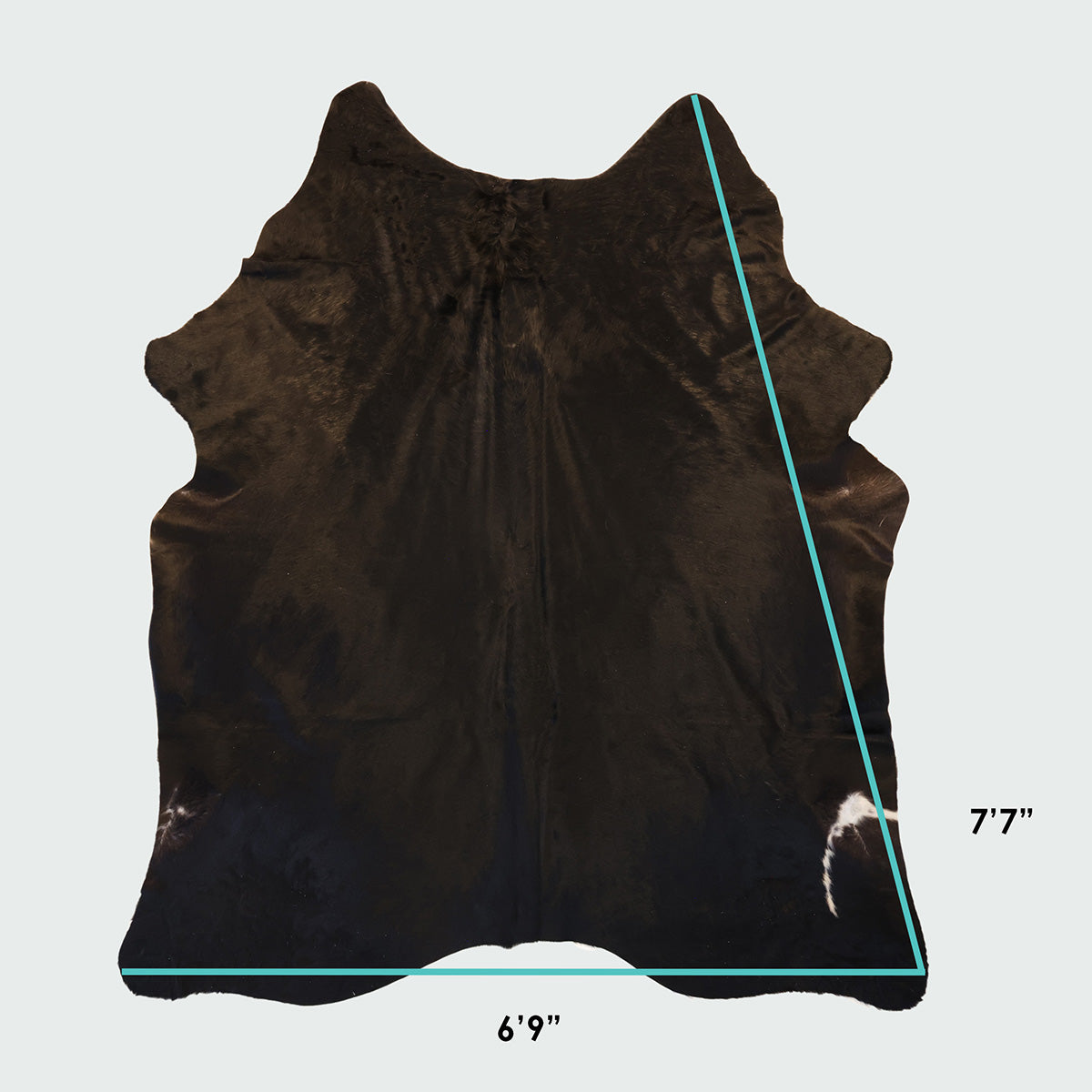Natural Brazilian Cowhide Pattern 1169 (Dark Brown Brindle)