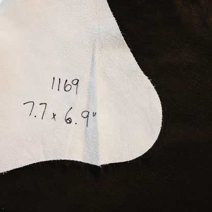 Natural Brazilian Cowhide Pattern 1169 (Dark Brown Brindle)