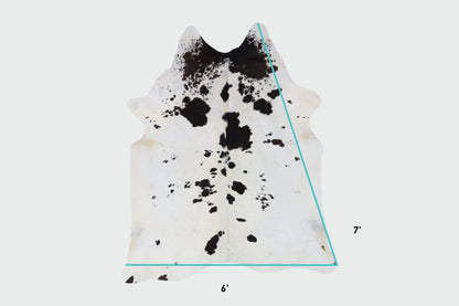 Natural Brazilian Cowhide Pattern 1175 (Black and White)