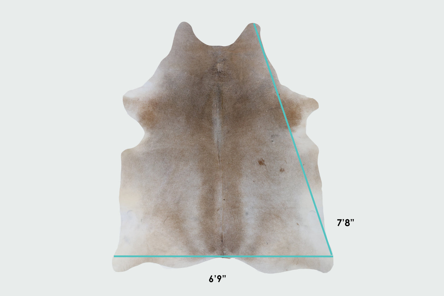 Natural Brazilian Cowhide Pattern 1178 (Brown Grey Brindle)