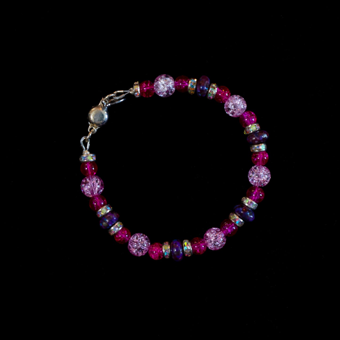7" Mohave Purple Turquoise Bracelet with Silver Magnetic Clasp 186