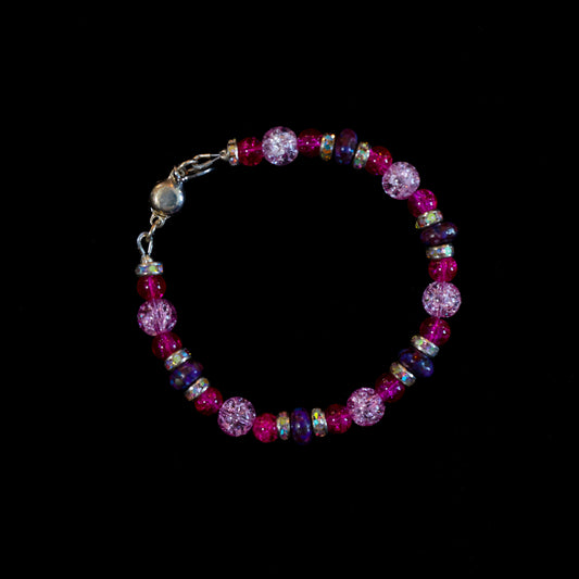 7" Mohave Purple Turquoise Bracelet with Silver Magnetic Clasp 186